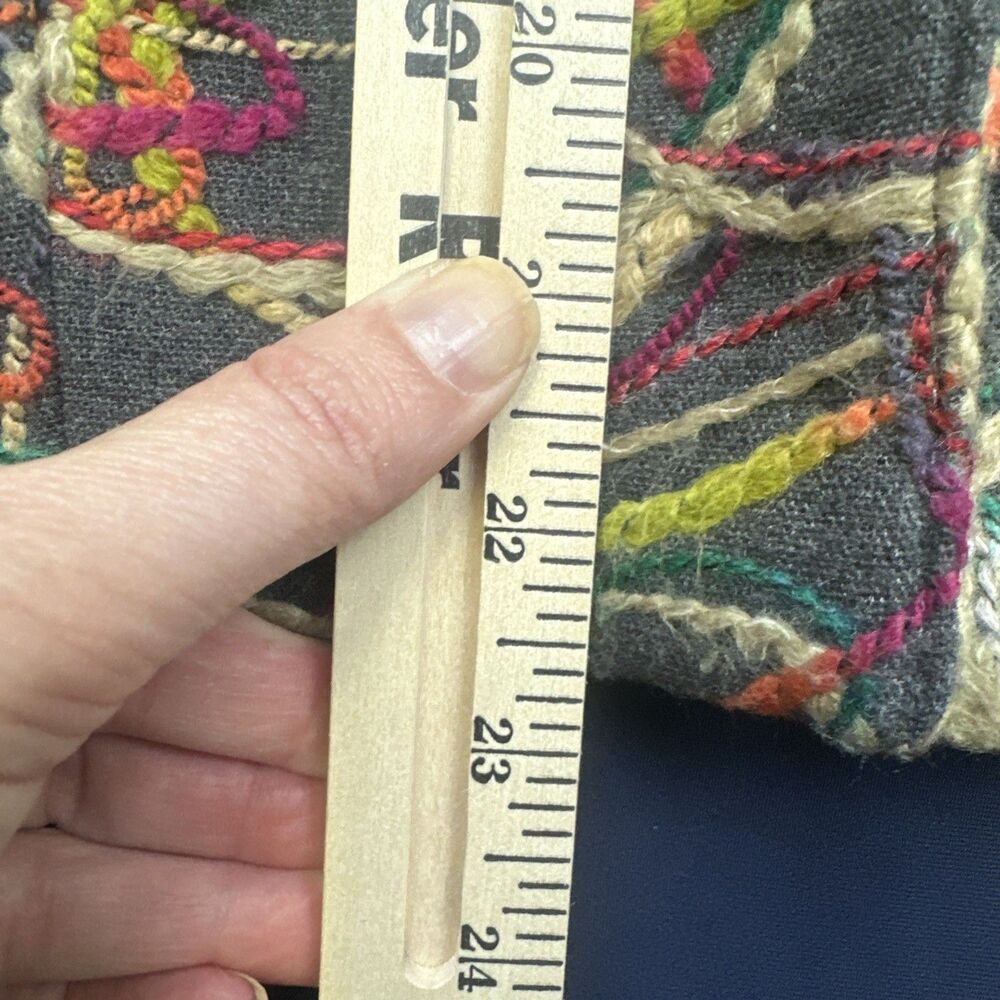 3 Sisters Jacket Small Grey Thread Ribbon design Colorful - Picture 12 of 13